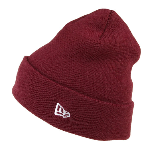 New Era Essential Knit Cuffed Beanie Hat - Maroon