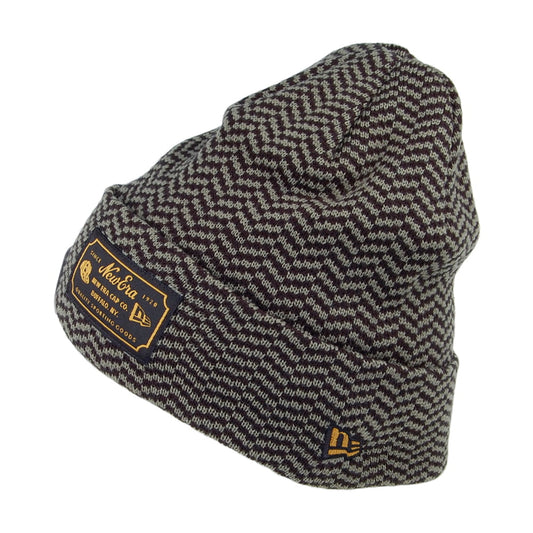 New Era Heritage Cuffed Beanie Hat - Olive-Black