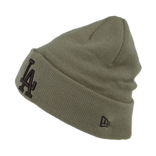 New Era L.A. Dodgers Cuff Knit Beanie Hat - MLB League Essential - Olive