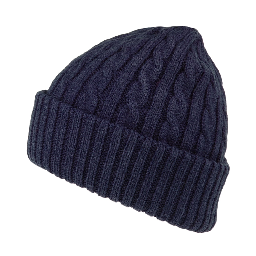 Barbour Hats Balfron Knit Beanie Hat - Navy Blue