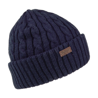Barbour Hats Balfron Knit Beanie Hat - Navy Blue