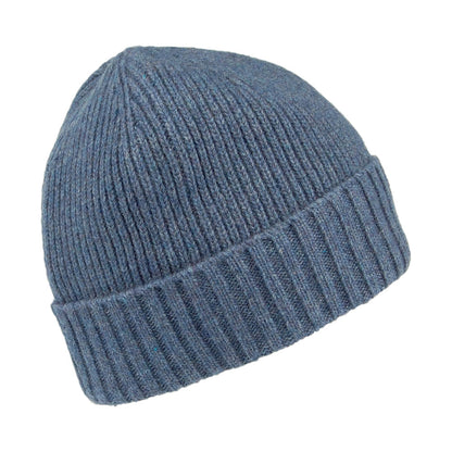 Barbour Hats Carlton Wool Blend Beanie Hat - Denim