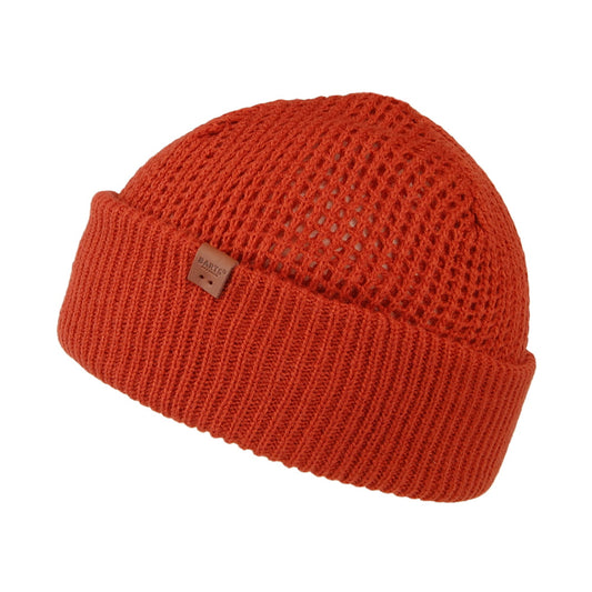 Barts Hats Adas Waffle Knit Cuffed Beanie Hat - Rust