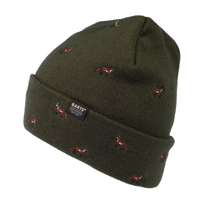 Barts Hats Vinson Fox Cuffed Beanie Hat - Army Green