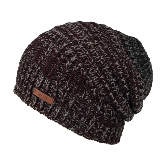 Barts Hats Evron Slouchy Beanie Hat - Black-Multi
