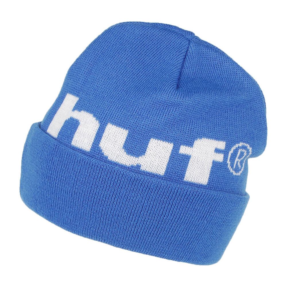 HUF 98 Logo Beanie Hat - Blue-White