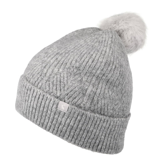 Joules Hats Thurley Bobble Hat - Light Grey