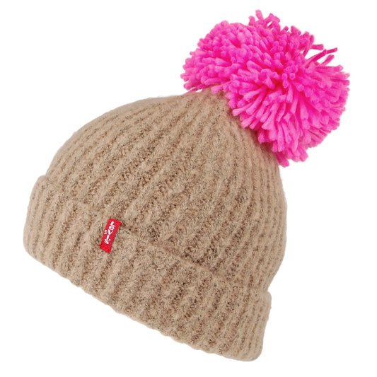 Levi's Hats Big Pom Bobble Hat - Sand-Pink