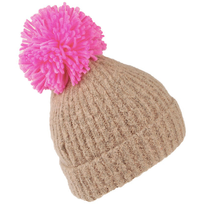 Levi's Hats Big Pom Bobble Hat - Sand-Pink