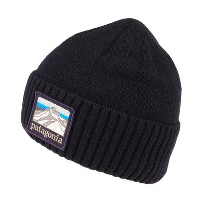 Patagonia Hats Line Logo Brodeo Recycled Wool Beanie Hat - Navy Blue