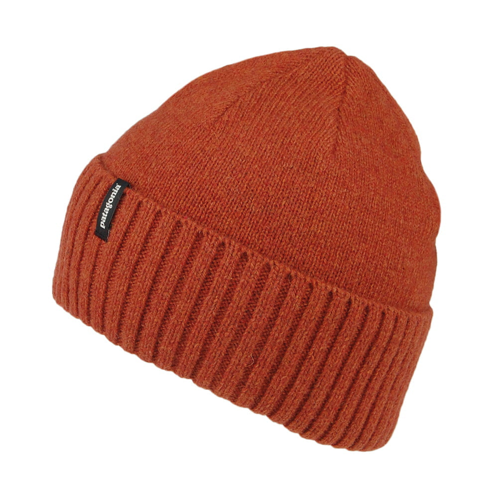 Patagonia Hats Brodeo Recycled Wool Beanie Hat - Orange