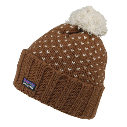 Patagonia Hats Snowbelle Recycled Wool Bobble Hat - Brown
