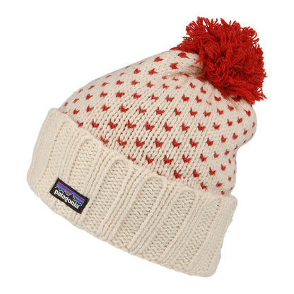 Patagonia Hats Snowbelle Recycled Wool Bobble Hat - Winter White