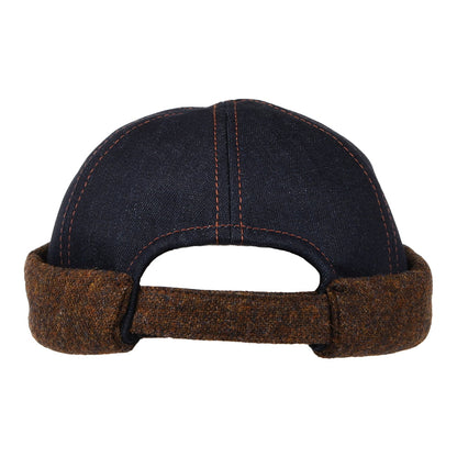 Stetson Hats Denim & Tweed Docker Beanie Hat - Denim