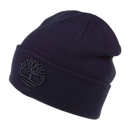 Timberland Hats Tonal 3D Embroidery Beanie Hat - Navy Blue