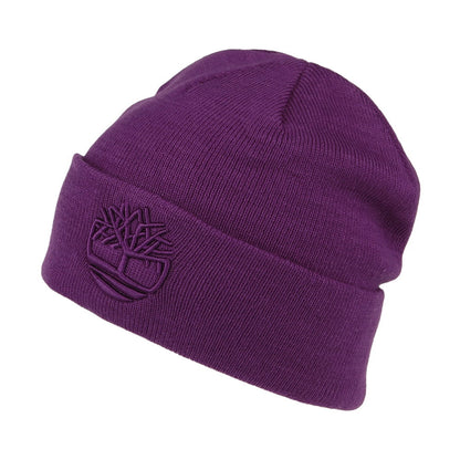 Timberland Hats Tonal 3D Embroidery Beanie Hat - Plum