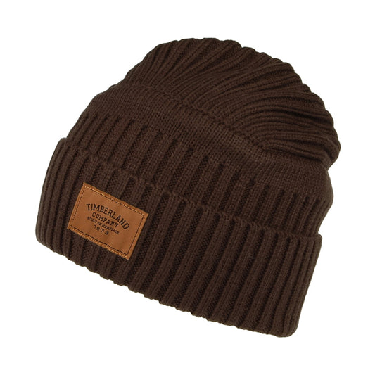 Timberland Hats Gulf Beach Ribbed Beanie Hat - Brown
