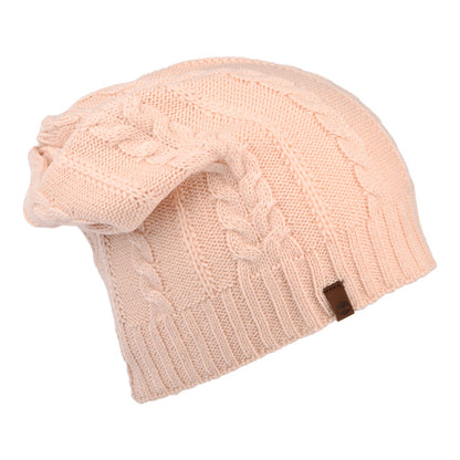Timberland Hats Slouchy Cable Knit Beanie Hat - Rose
