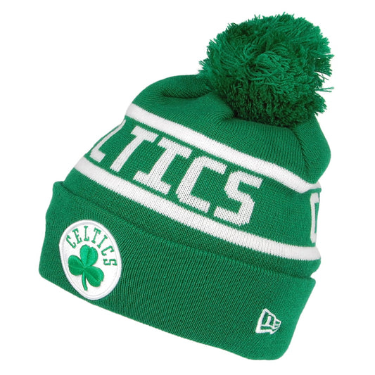 New Era Boston Celtics Cuffed Bobble Hat - NBA Team Jake - Green-White