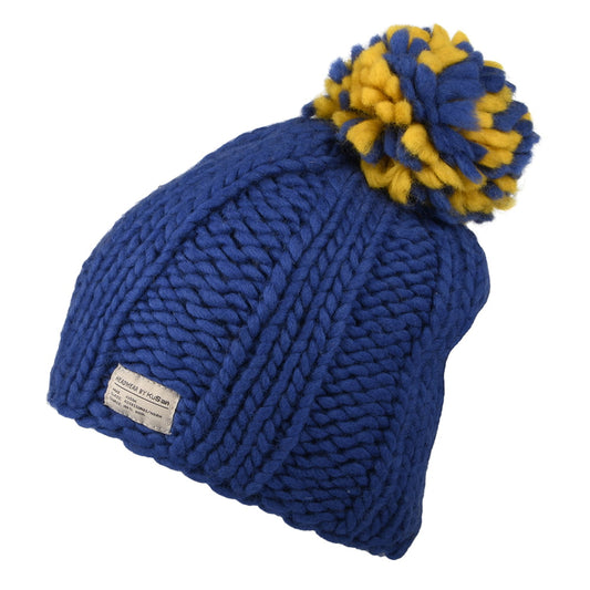 Kusan Unity Pom Bobble Hat - Blue-Yellow