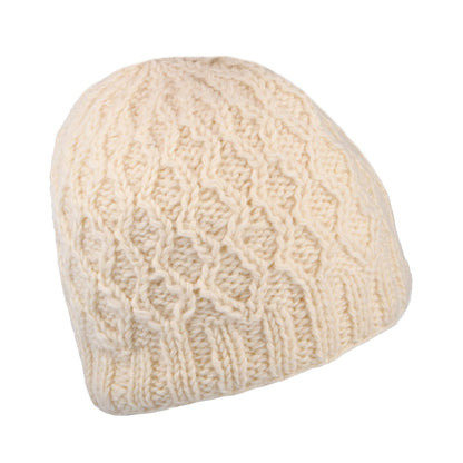 Kusan Brooklyn Cable Knit Beanie Hat - Cream