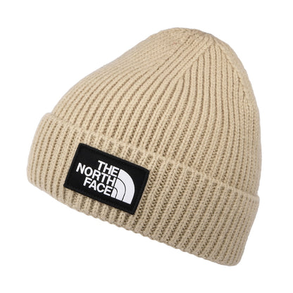The North Face Hats TNF Logo Box Cuffed Fisherman Beanie Hat - Khaki