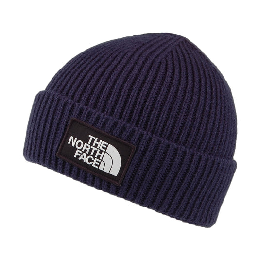 The North Face Hats Logo Box XX Cuffed Fisherman Beanie Hat - Navy Blue