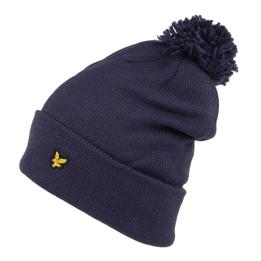Lyle & Scott Hats Knit Bobble Hat - Dark Navy