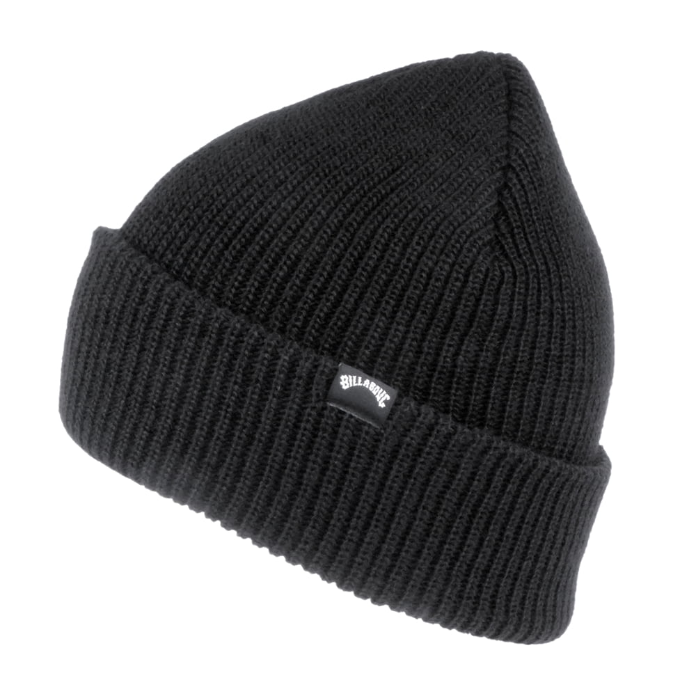 Billabong Hats Arch Slouchy Cuff Knit Beanie Hat - Black