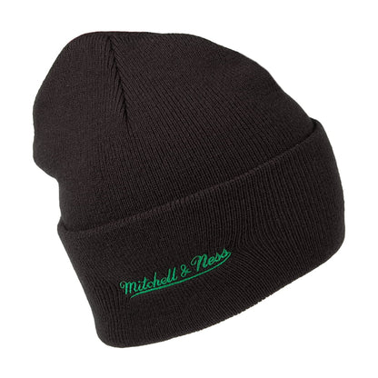 Mitchell & Ness Boston Celtics Beanie Hat - NBA Team Logo Cuff Knit - Black