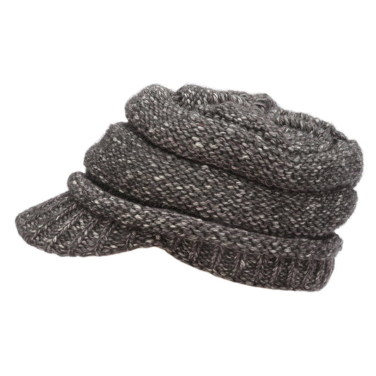 Scala Hats Sherman Cashmere Blend Peaked Beanie - Grey