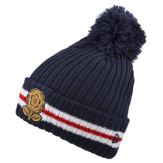 New Era Rugby Football Union Bobble Hat - Heritage - Navy Blue