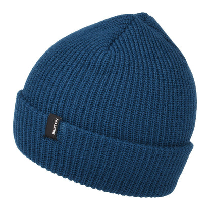 Brixton Hats Heist Cuffed Beanie Hat - Mid Blue