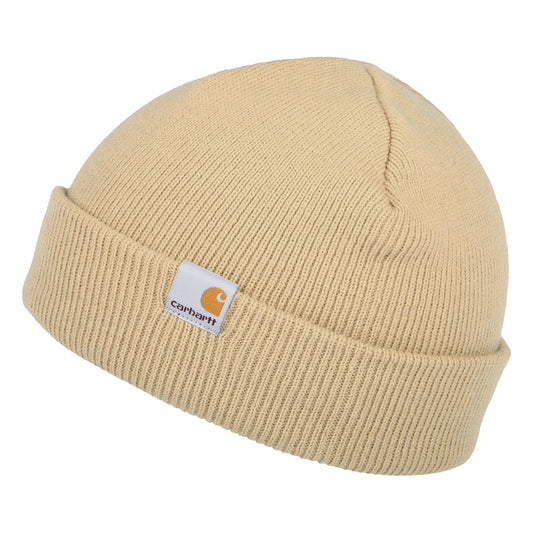 Carhartt WIP Hats Stratus Short Watch XXI Beanie Hat - Light Brown