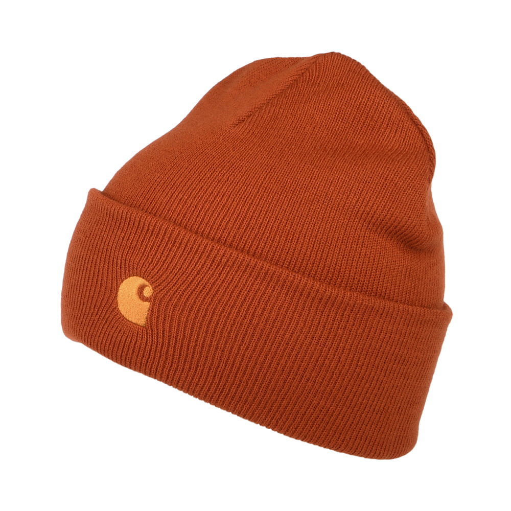 Carhartt WIP Hats Chase Cuffed Beanie Hat - Burnt Orange