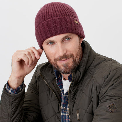 Joules Hats Bamburgh Beanie Hat - Deep Red