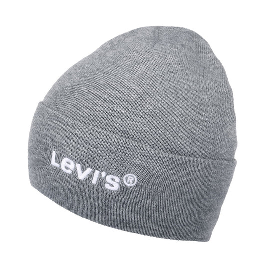 Levi's Hats Wordmark Recycled Cuffed Beanie Hat - Grey