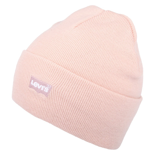 Levi's Hats Tonal Batwing Embroidery Slouchy Beanie Hat - Pink