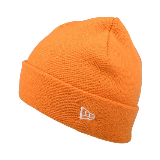 New Era Short Cuff Knit Beanie Hat - NE Pop - Orange