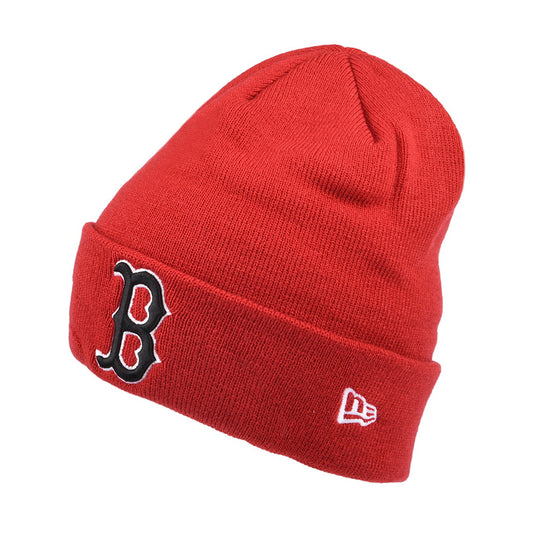 New Era Boston Red Sox Beanie Hat - MLB League Essential Cuff Knit - Red