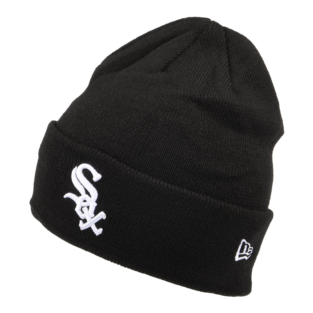 New Era Chicago White Sox Beanie Hat - MLB League Essential Cuff Knit - Black