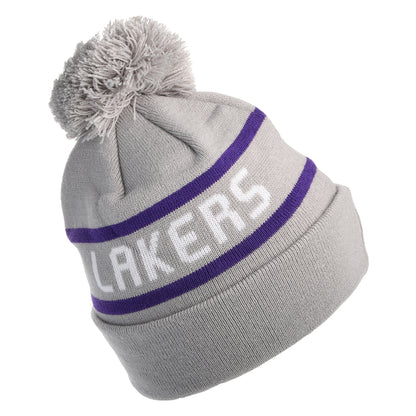 New Era L.A. Lakers Bobble Hat - NBA Jake Cuff Knit - Grey