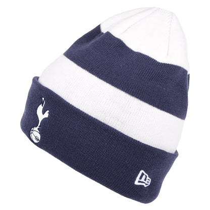 New Era Tottenham Hotspur F.C. Cuffed Beanie Hat - Stripe Knit - Navy-White