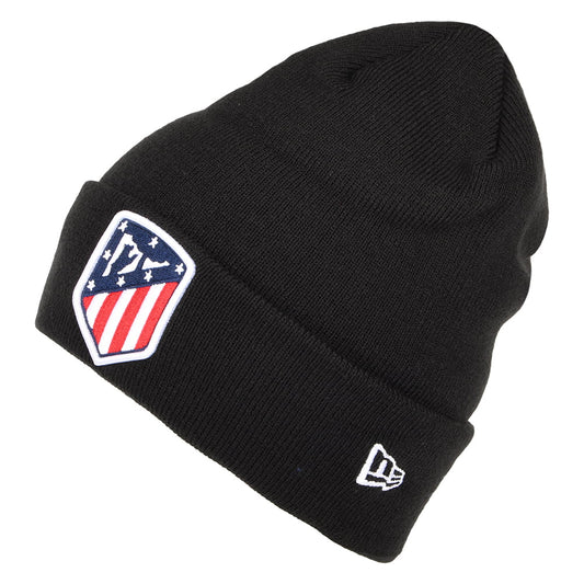 New Era Atletico Madrid Cuff Knit Beanie Hat - Team Logo - Black