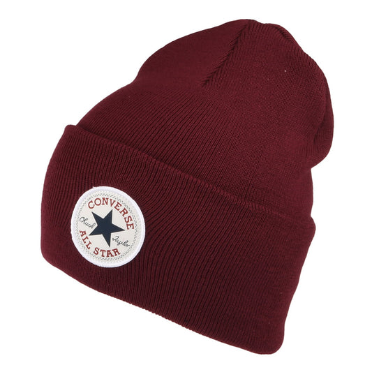 Converse Chuck Taylor Tall Cuffed Beanie Hat - Burgundy