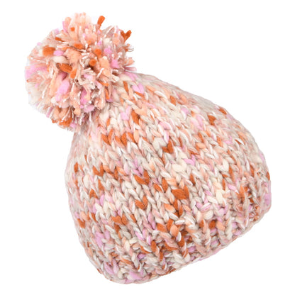 Barts Hats Muer Space-Dyed Bobble Hat - Cream-Pink