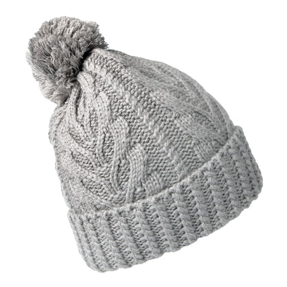 Timberland Hats Cable Knit Premium Bobble Hat - Light Grey