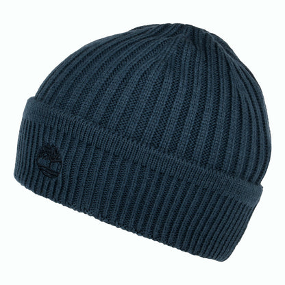Timberland Hats Solid Rib Beanie Hat - Blue