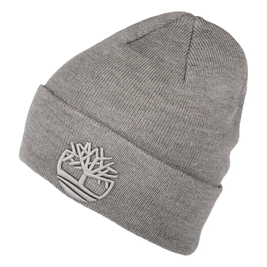 Timberland Hats Tonal 3D Embroidery Beanie Hat - Grey