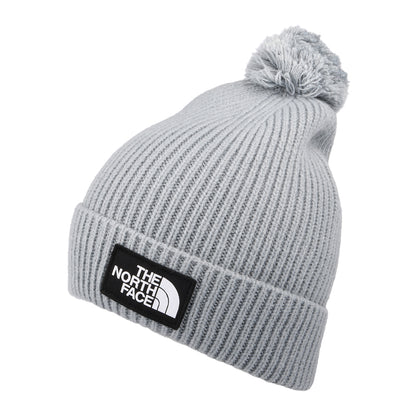 The North Face Hats Logo Box Pom Bobble Hat - Grey